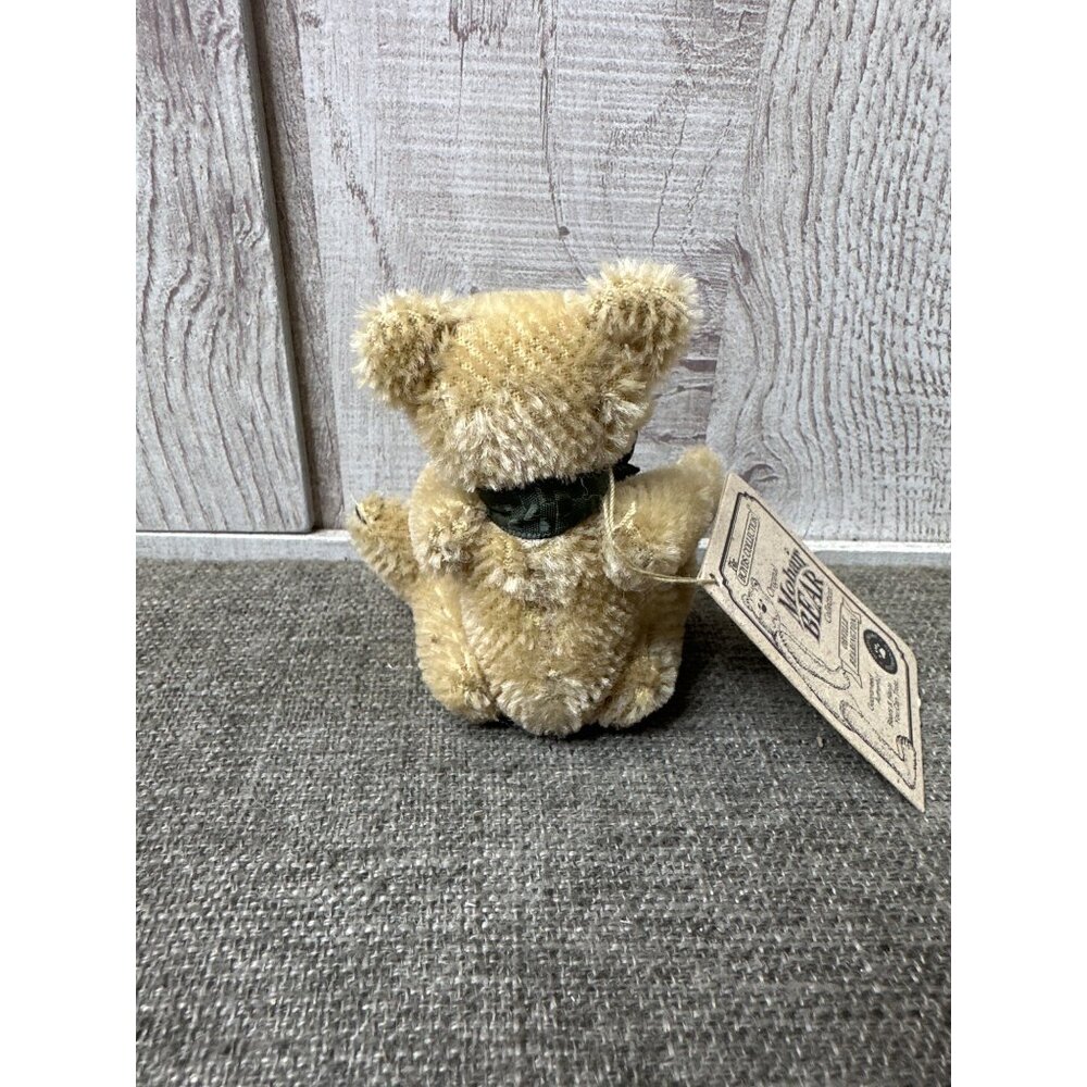 Boyds Bear Mohair Bear Collection Orville Bearington Jointed Plush Green Bow - Picture 3 of 11